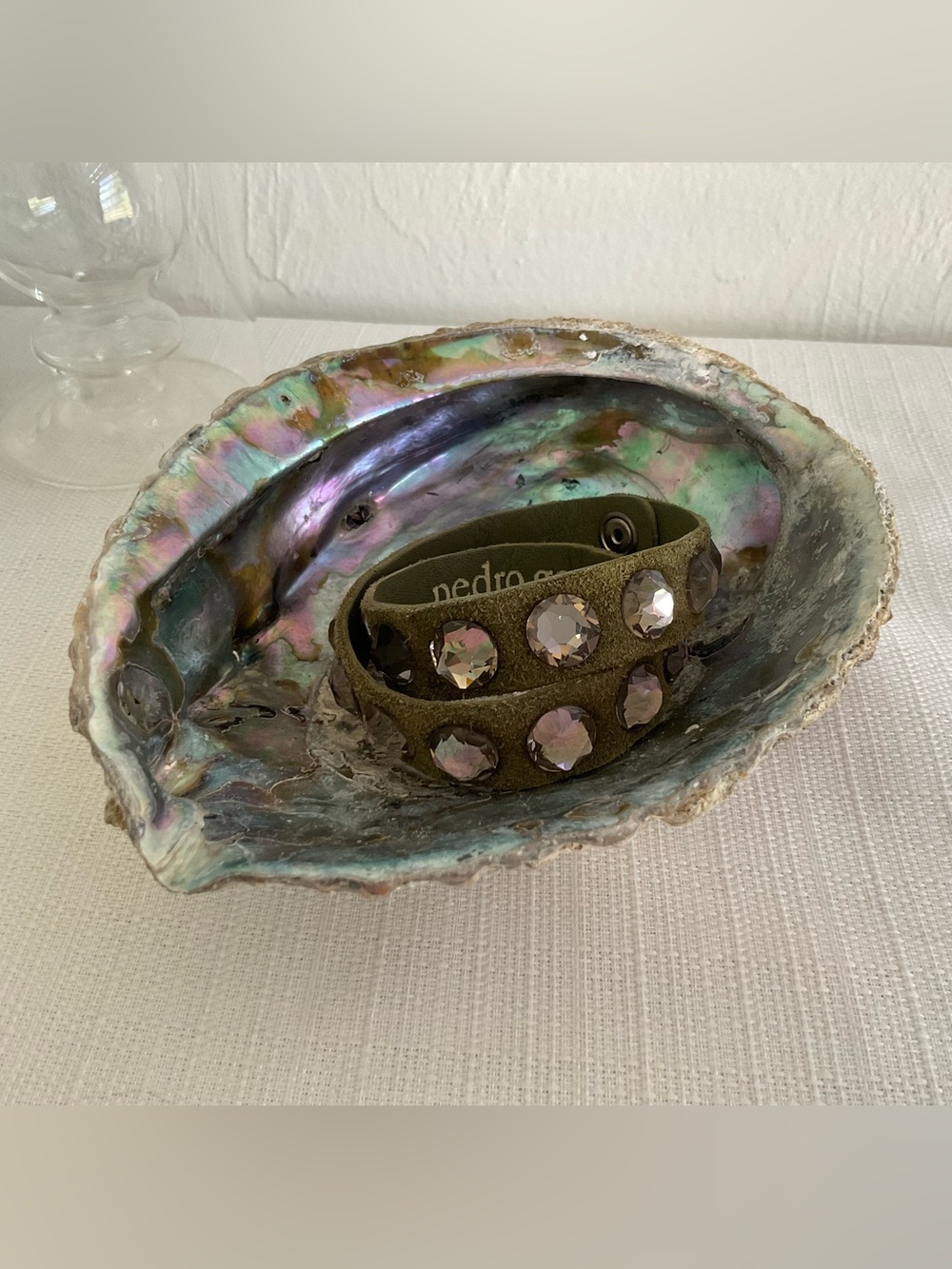 PEDRO GARCIA Swarovski and Suede Wrap Bracelet/Choker - Picture 2 of 14